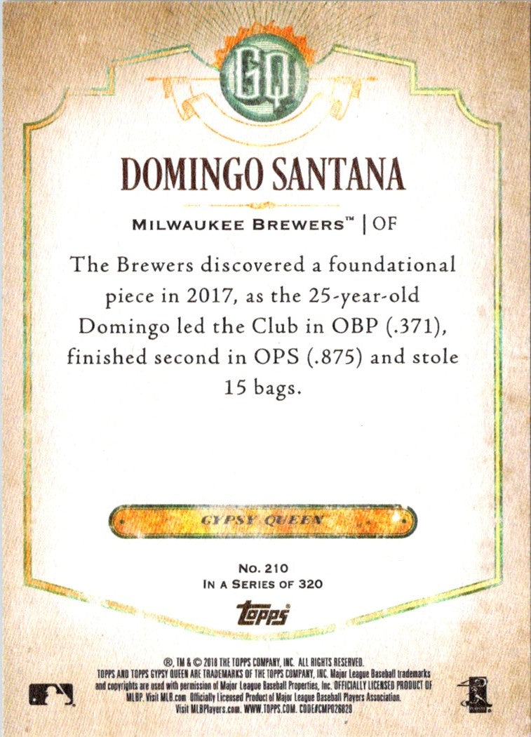 2018 Topps Gypsy Queen Domingo Santana