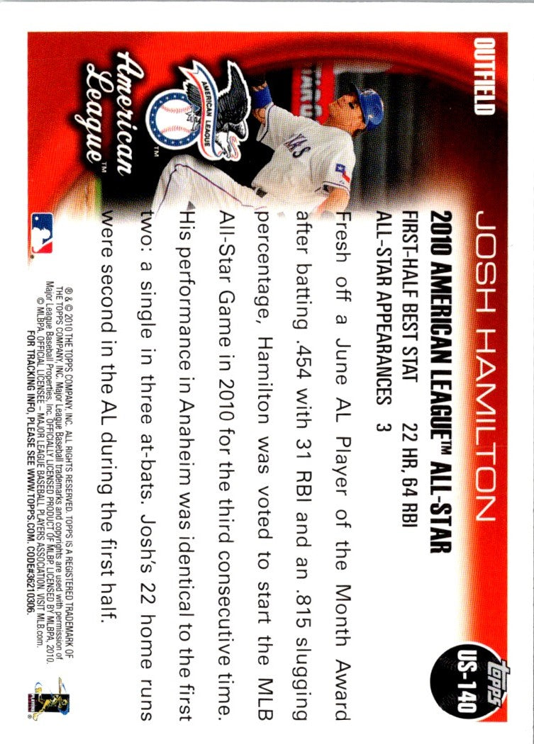 2010 Topps Update Josh Hamilton