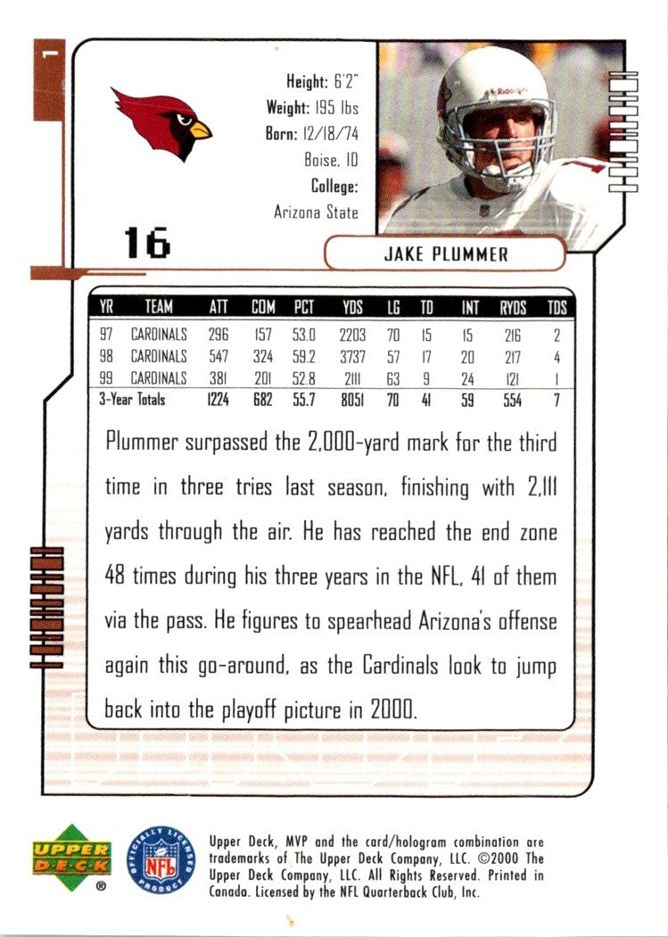 1998 Upper Deck Jake Plummer