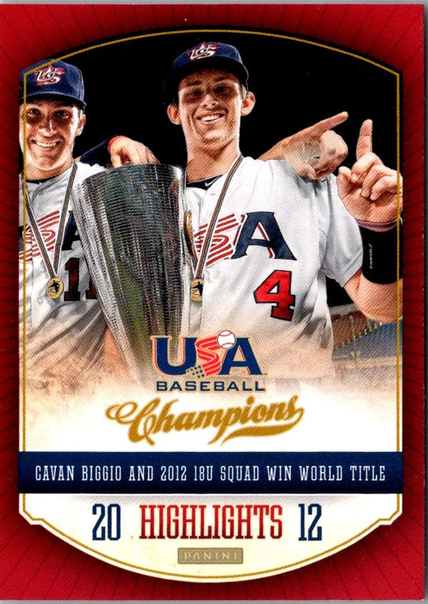 2012 Panini USA Baseball Cavan Biggio #26