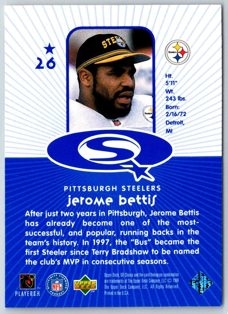 1998 UD Choice Jerome Bettis