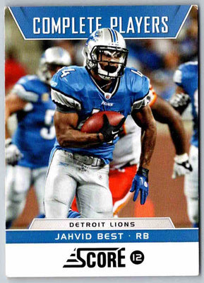 2012 Score Jahvid Best #18