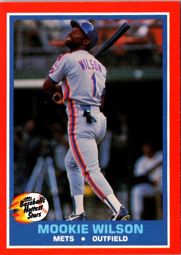 1987 Fleer Hottest Stars Mookie Wilson #43