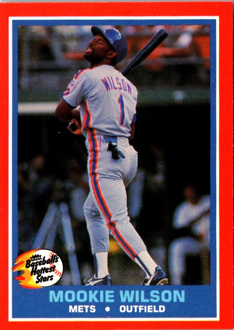 1987 Fleer Hottest Stars Mookie Wilson