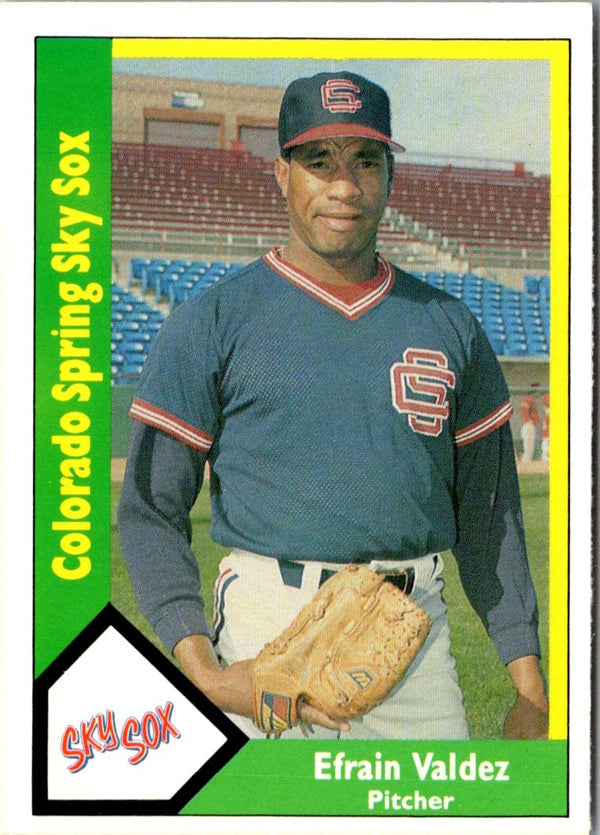 1990 CMC Colorado Springs Sky Sox Efrain Valdez #4