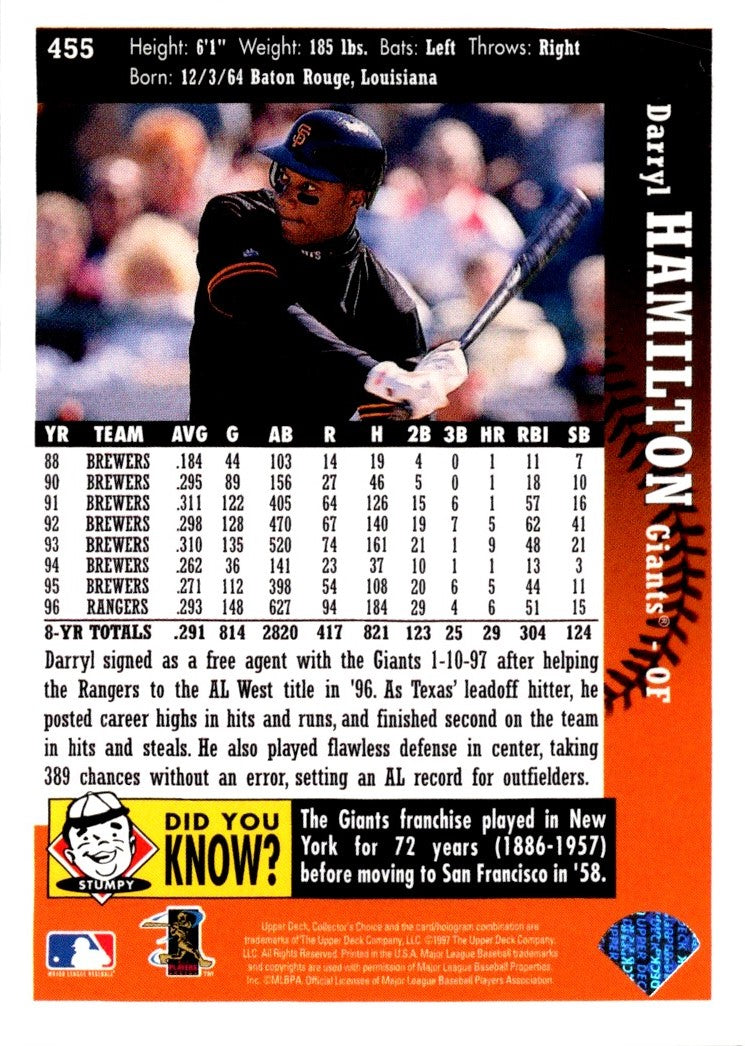 1997 Collector's Choice Darryl Hamilton