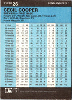 1986 Fleer Star Stickers Cecil Cooper #26