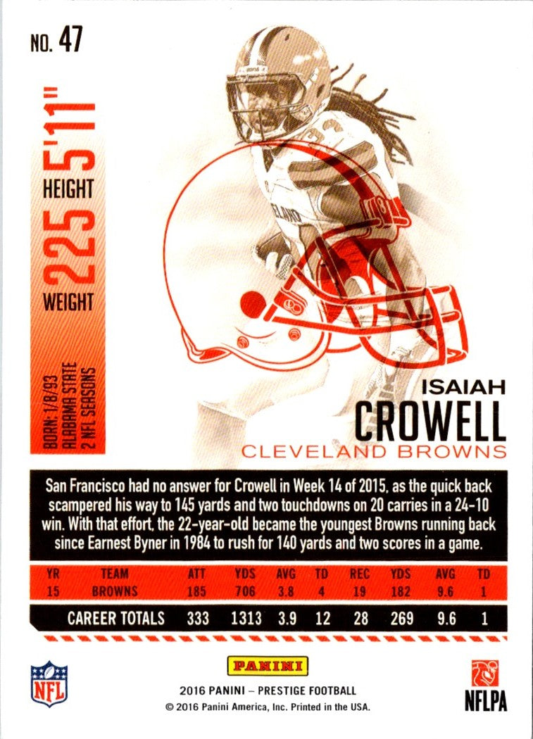 2016 Panini Prestige Isaiah Crowell