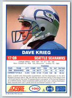 1989 Score Dave Krieg #100