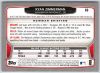 2013 Bowman Ryan Zimmerman #60
