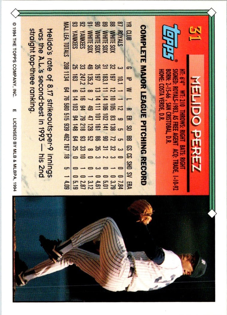 1994 Topps Melido Perez