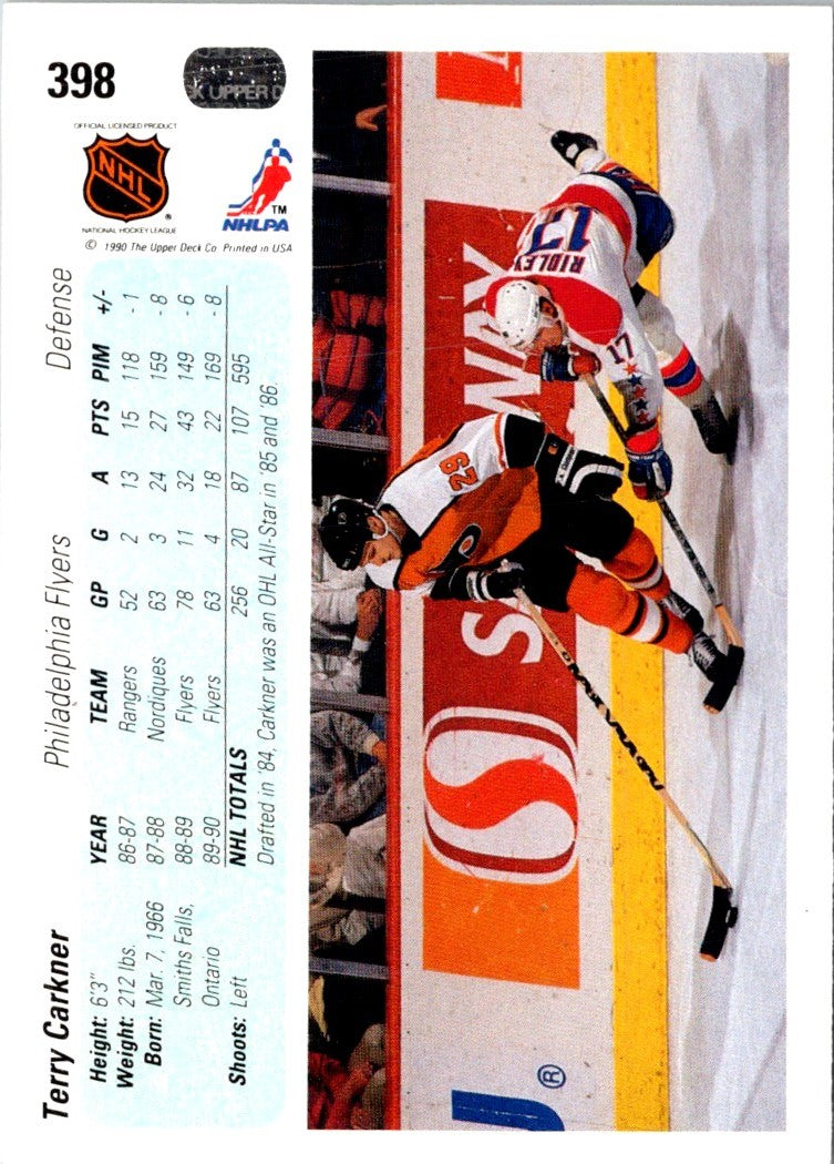 1990 Upper Deck Terry Carkner