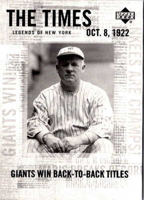 2001 Upper Deck Legends of New York John McGraw #170