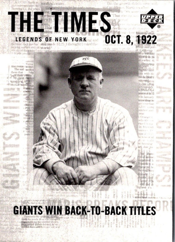 2001 Upper Deck Legends of New York John McGraw #170