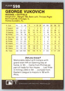 1986 Fleer George Vukovich