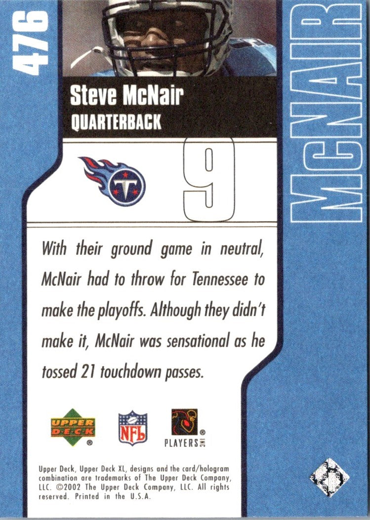 2002 Upper Deck XL Steve McNair