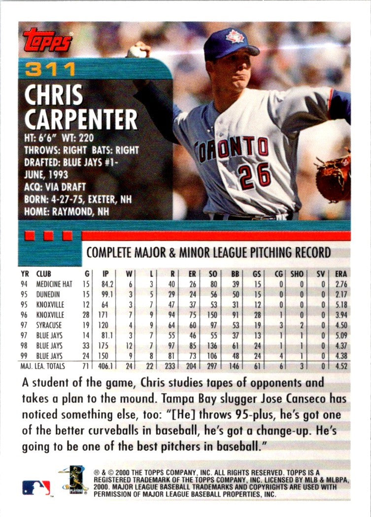 2000 Topps Chris Carpenter