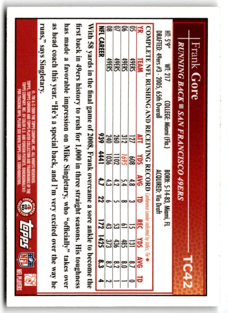 2007 Topps Chrome Frank Gore