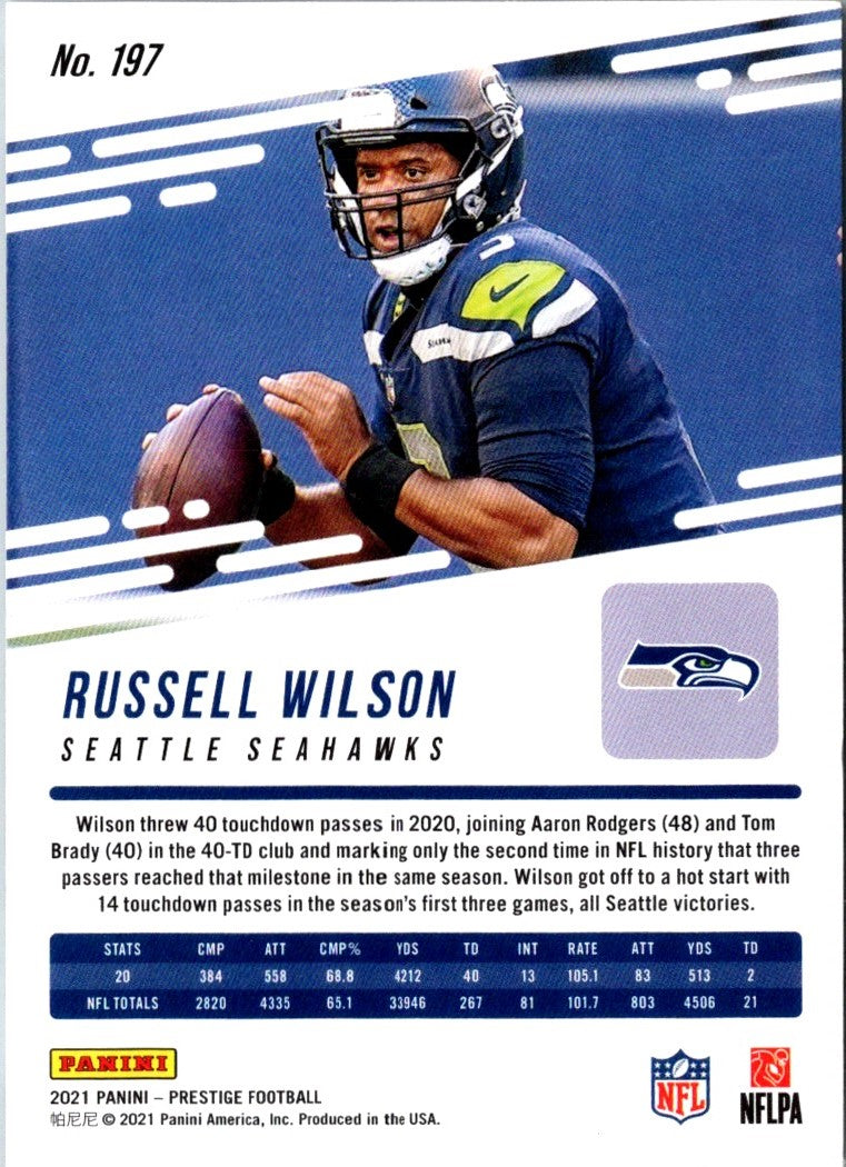 2021 Panini Prestige Russell Wilson