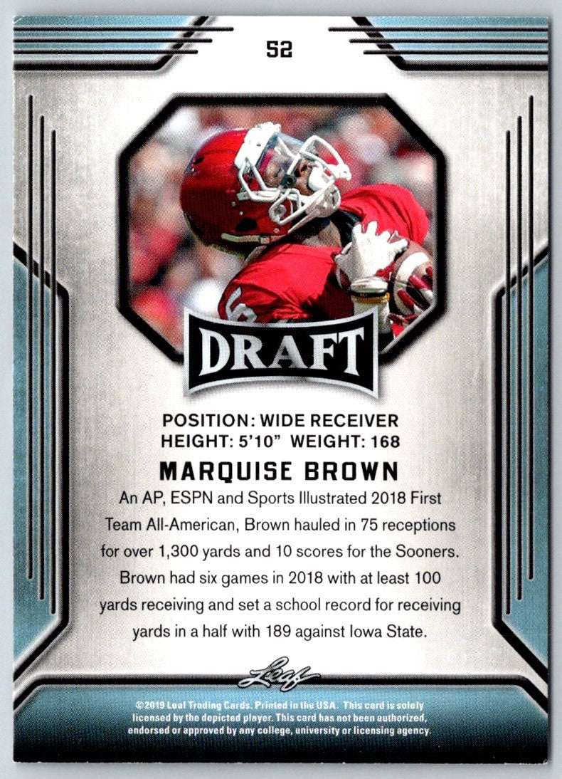 2019 Leaf Draft Marquise Brown