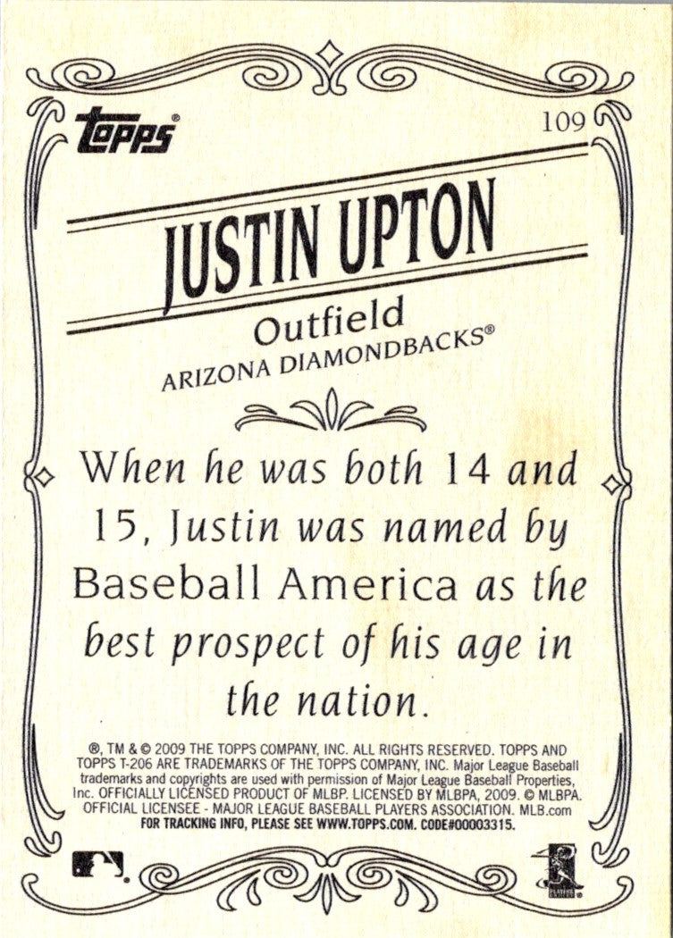 2009 Topps 206 Justin Upton