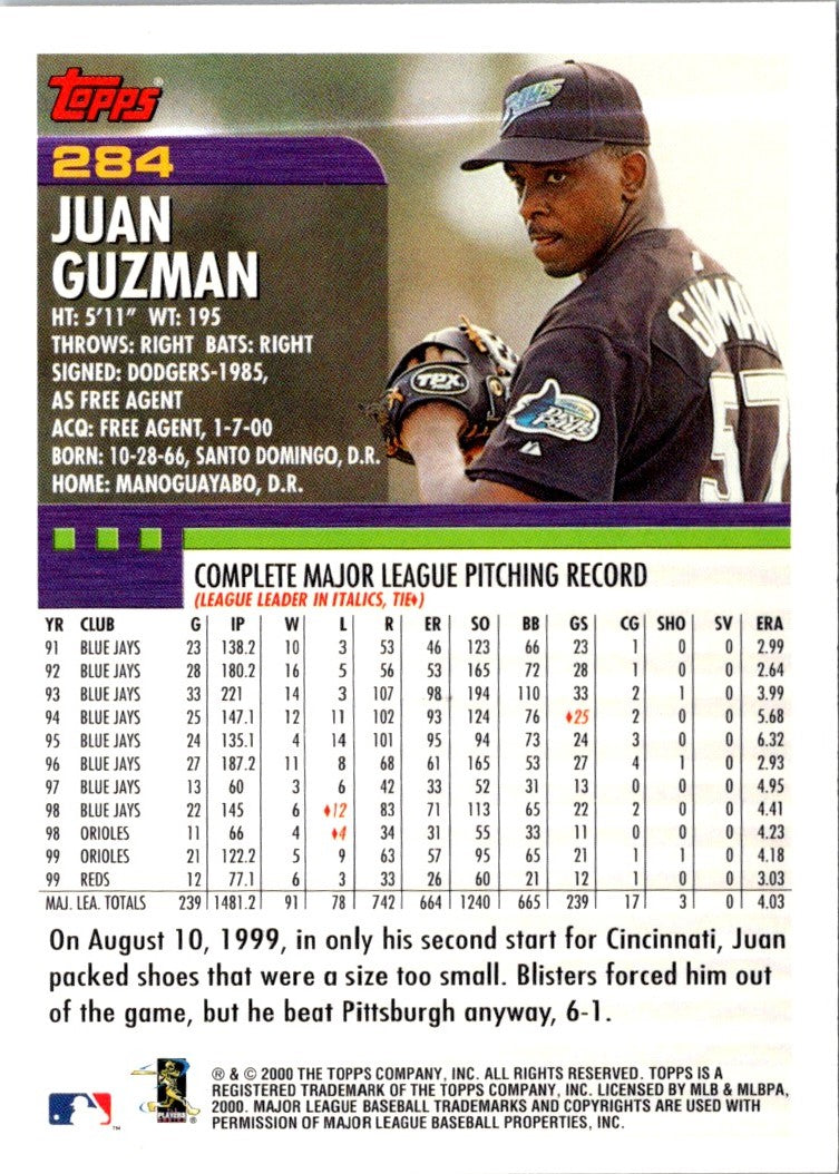 2000 Topps Juan Guzman