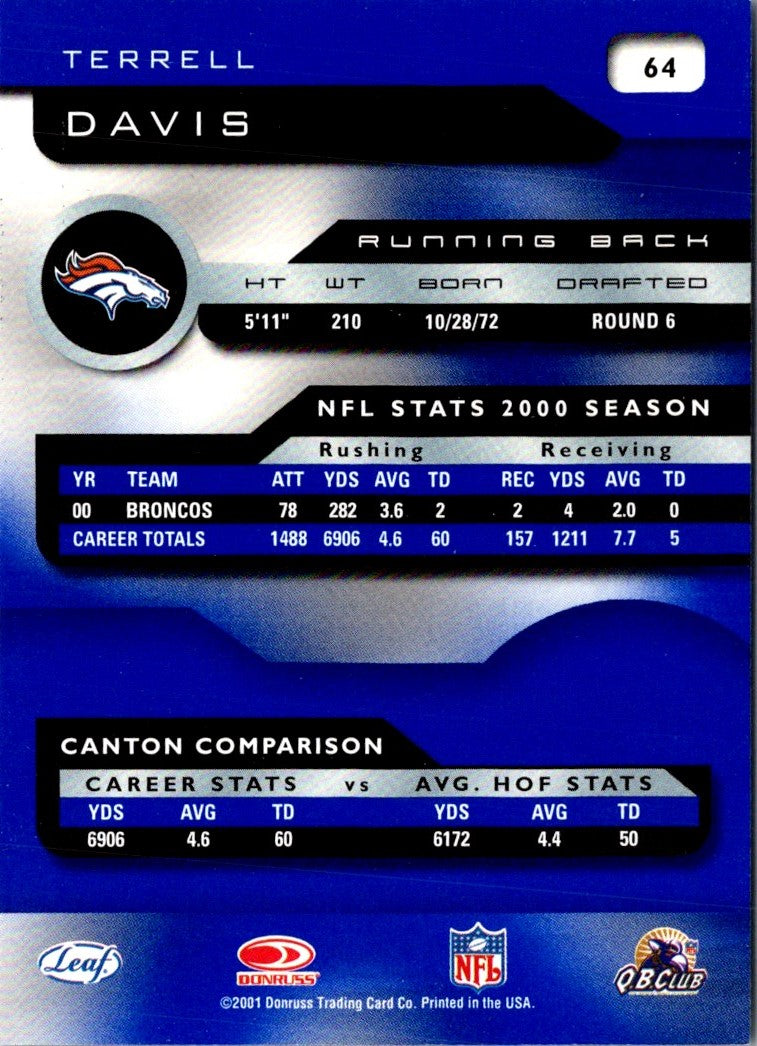 2001 Quantum Leaf Terrell Davis