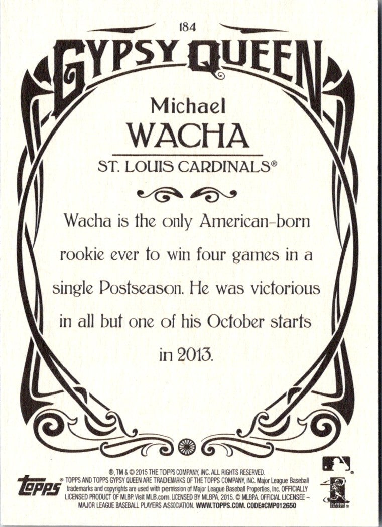 2015 Topps Gypsy Queen Michael Wacha