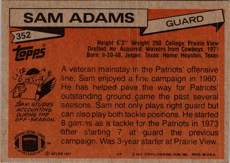 1981 Topps Sam Adams