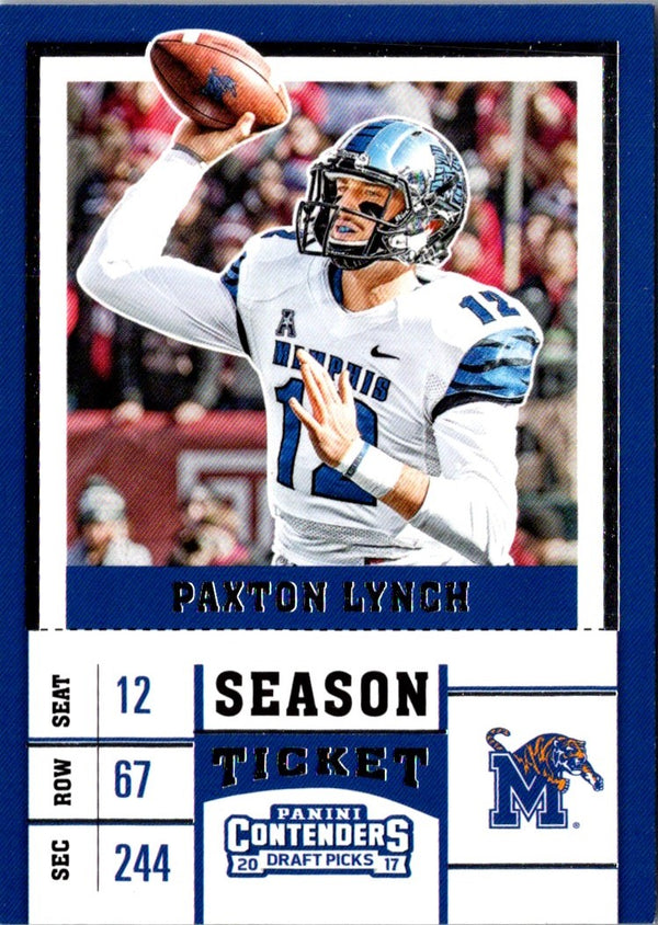 2017 Panini Contenders Draft Picks Paxton Lynch #80