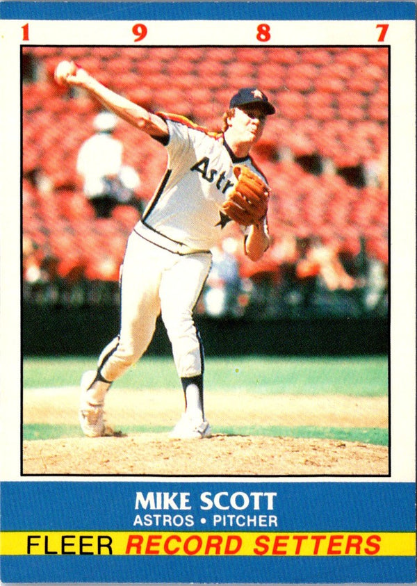 1987 Fleer Record Setters Mike Scott #36