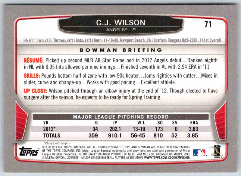 2013 Bowman C.J. Wilson