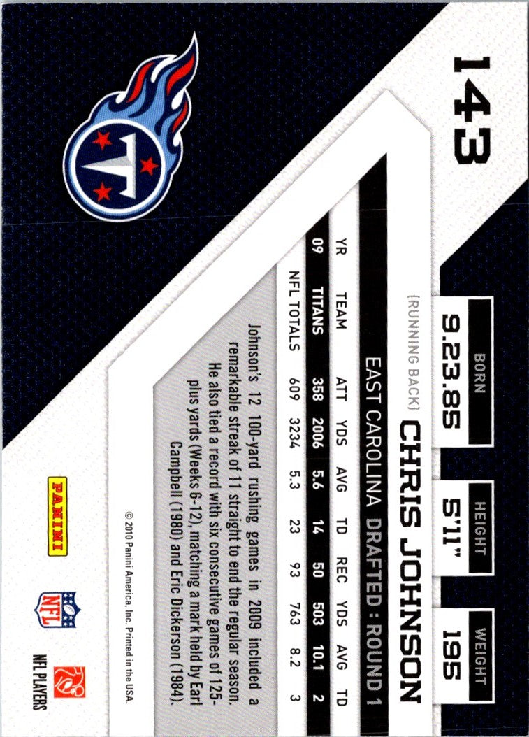 2010 Panini Gridiron Gear Chris Johnson