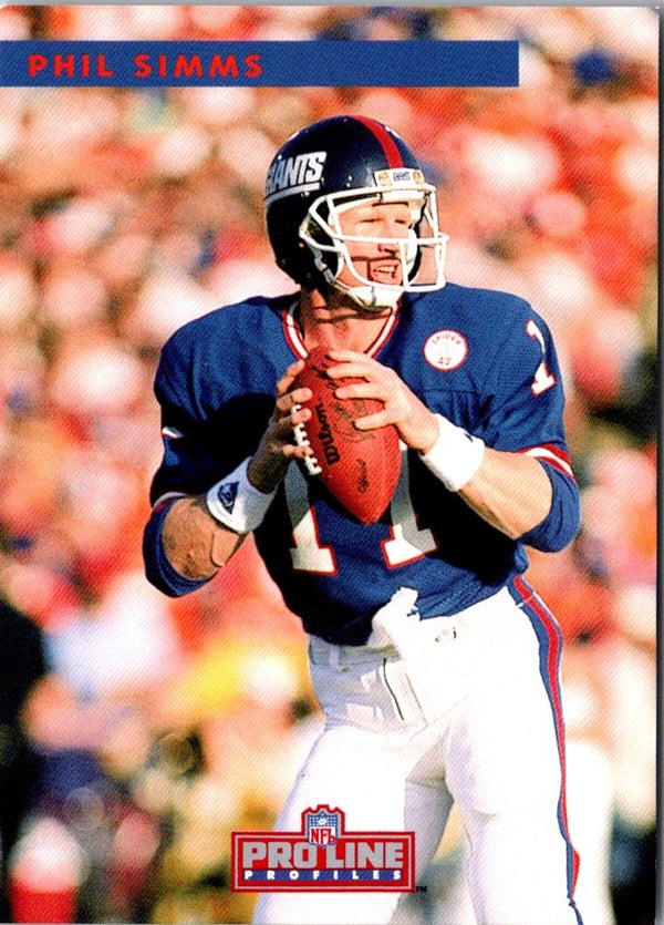 1992 Pro Line Profiles Phil Simms #343