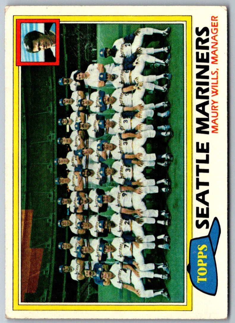 1981 Topps Seattle Mariners - Maury Wills