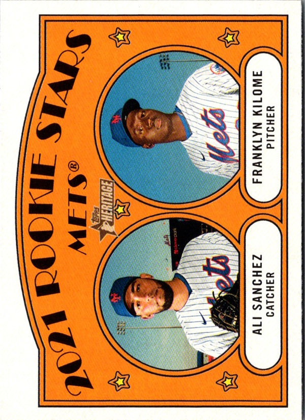 2021 Topps Heritage 2021 Rookie Stars - Mets - Ali Sanchez/Franklyn Kilome RC #155