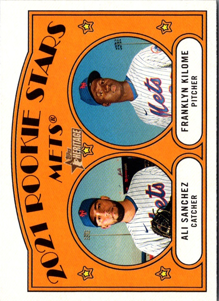 2021 Topps Heritage 2021 Rookie Stars - Mets - Ali Sanchez/Franklyn Kilome RC