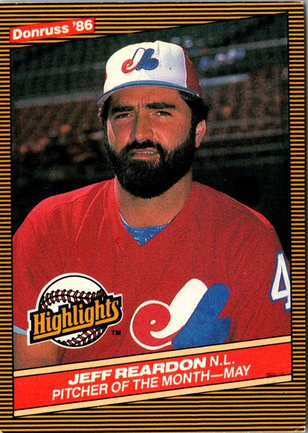 1986 Donruss Highlights Jeff Reardon #14
