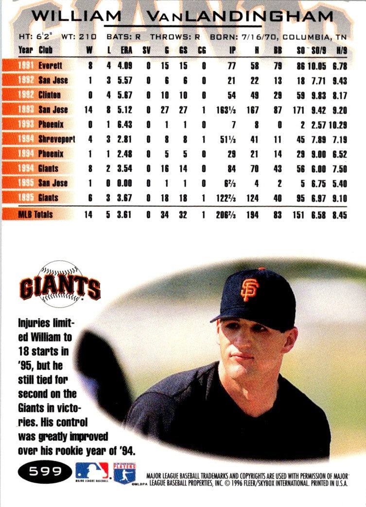 1996 Fleer William Van Landingham