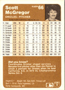 1983 Fleer Scott McGregor