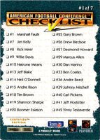 1995 Select Certified Checklists Drew Bledsoe #1