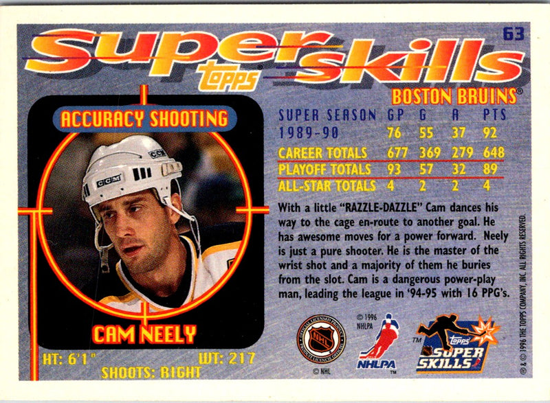 1995 Topps Super Skills Cam Neely