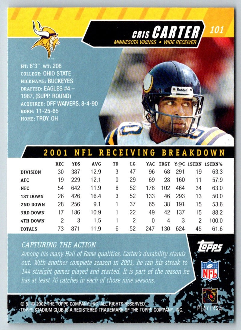 2002 Stadium Club Cris Carter