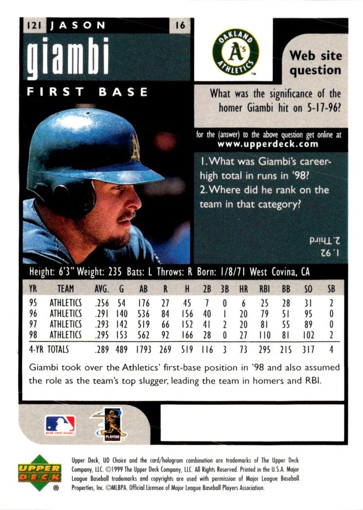 1999 Fleer Brilliants Jason Giambi