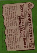 1976 Topps Traded Dusty Baker