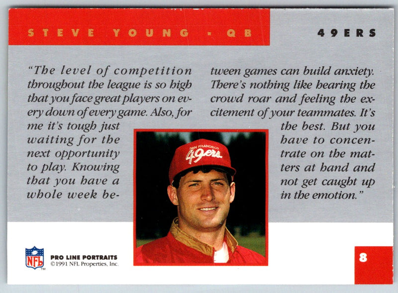 1991 Pro Line Portraits Steve Young