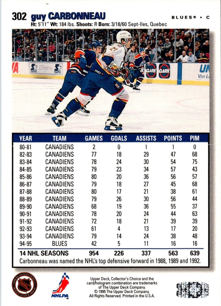 1995 Collector's Choice Player's Club Guy Carbonneau