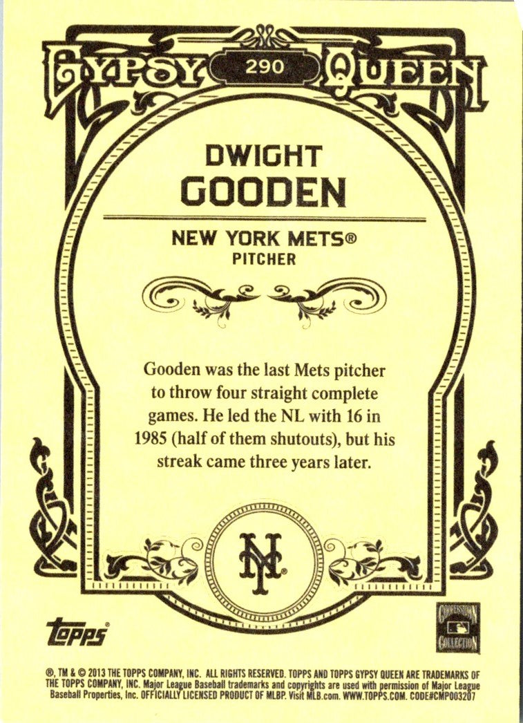 2013 Topps Gypsy Queen Dwight Gooden