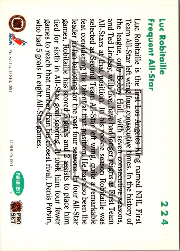 1991 Parkhurst Luc Robitaille