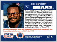 1992 Proset Mike Singletary #416